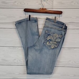 Rebel & Soul Lightwash Blue Denim Bootcut Jeans Womens Size 8